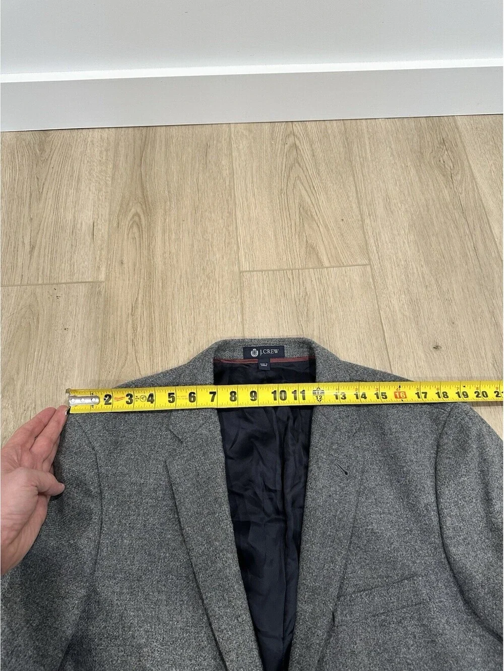 J.Crew Ludlow Mens Sport Coat Blazer Two Button Gray Yorkshire Tweed 44L